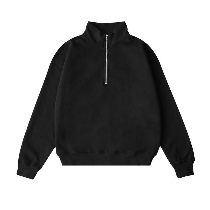 Schwarzer Zip Sweater