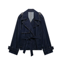 Damen Jeans Trenchcoat