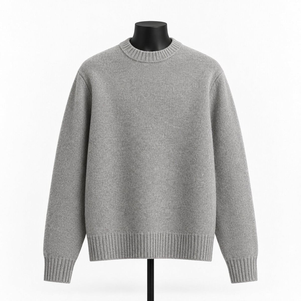 Kragen Pullover Grau